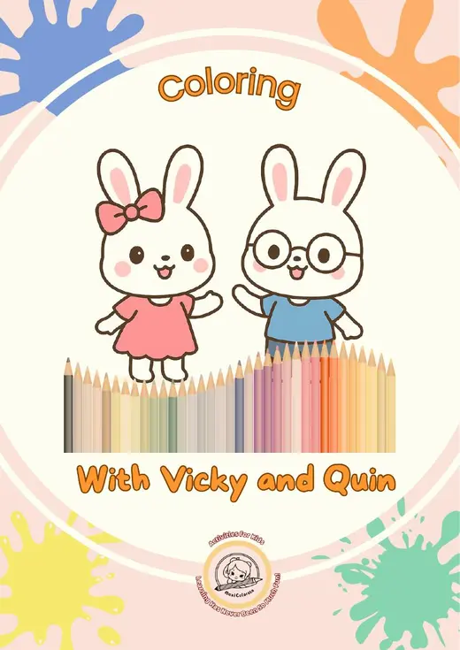 Coloring Book with Vicky and Quin
