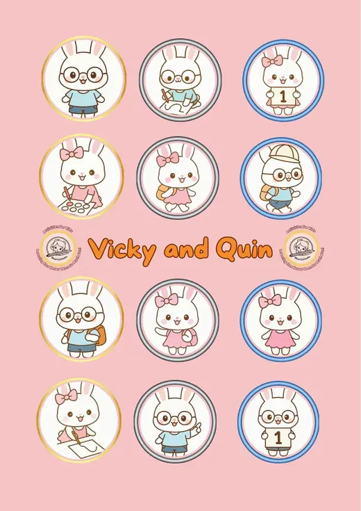 Sticker Book with Vicky and Quin